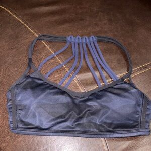 Lululemon Lighten Up Bra Size 4 Blue Camo with Padding